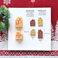 Gingerbread House Polymer Clay Cutters