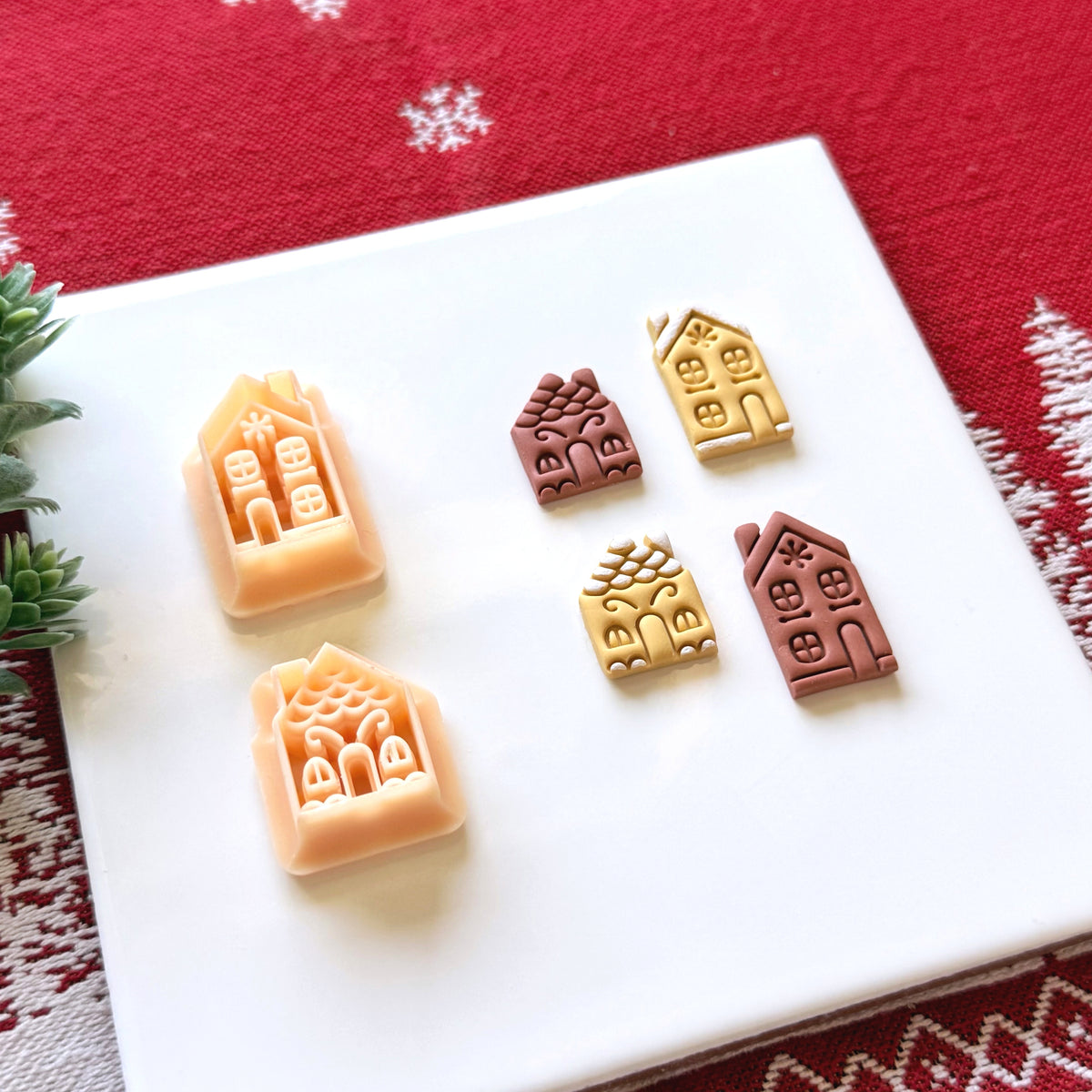 Gingerbread House Polymer Clay Cutters