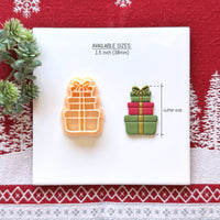 Stacked Christmas Gifts Polymer Clay Cutter