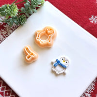 Winter Penguin with Scarf Polymer Clay Cutter Set