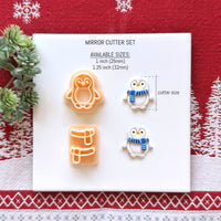 Winter Penguin with Scarf Polymer Clay Cutter Set