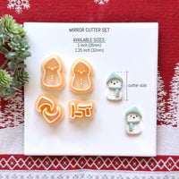 Cute Snowman with Beanie Polymer Clay Cutter Set