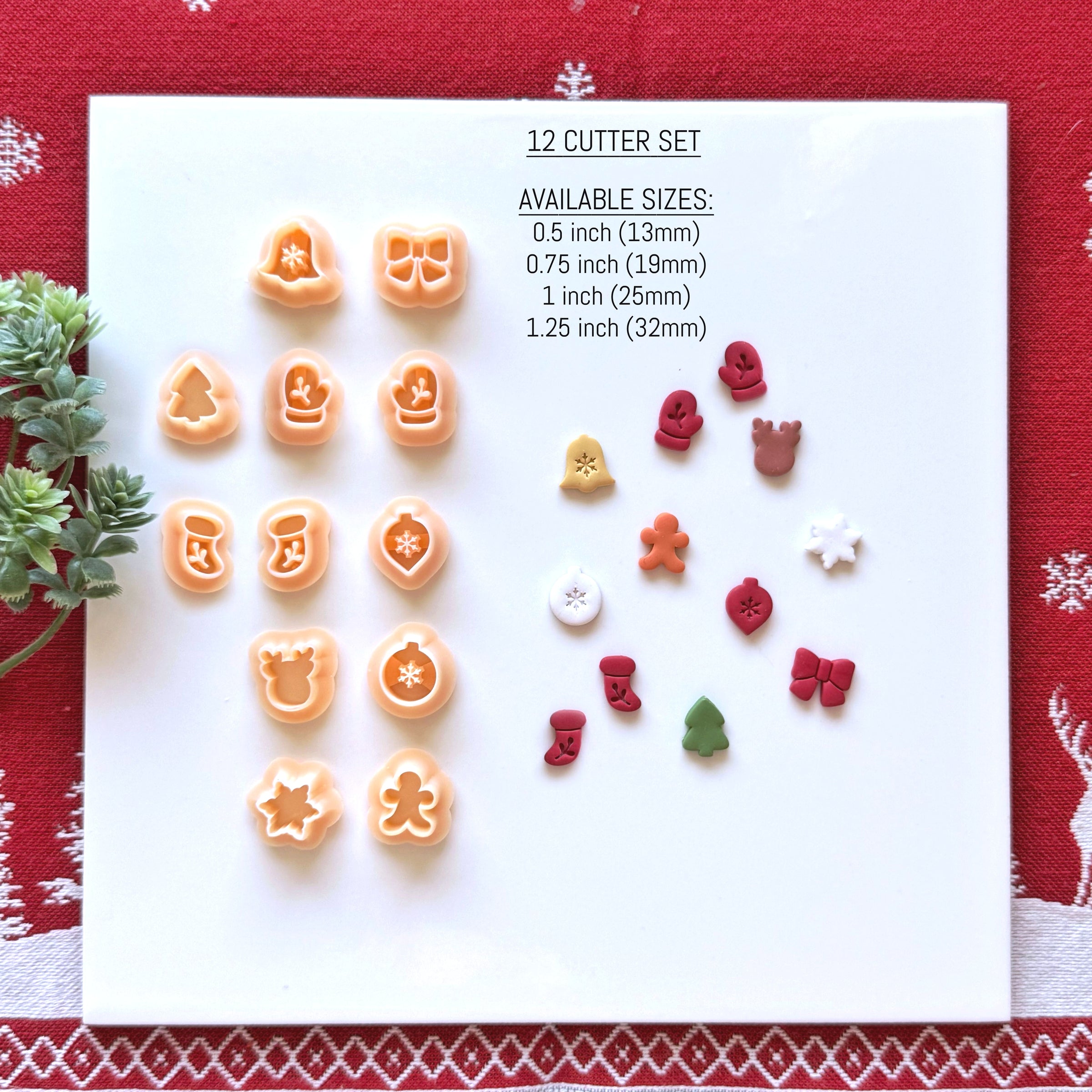 Christmas Miniatures Polymer Clay Cutter Set