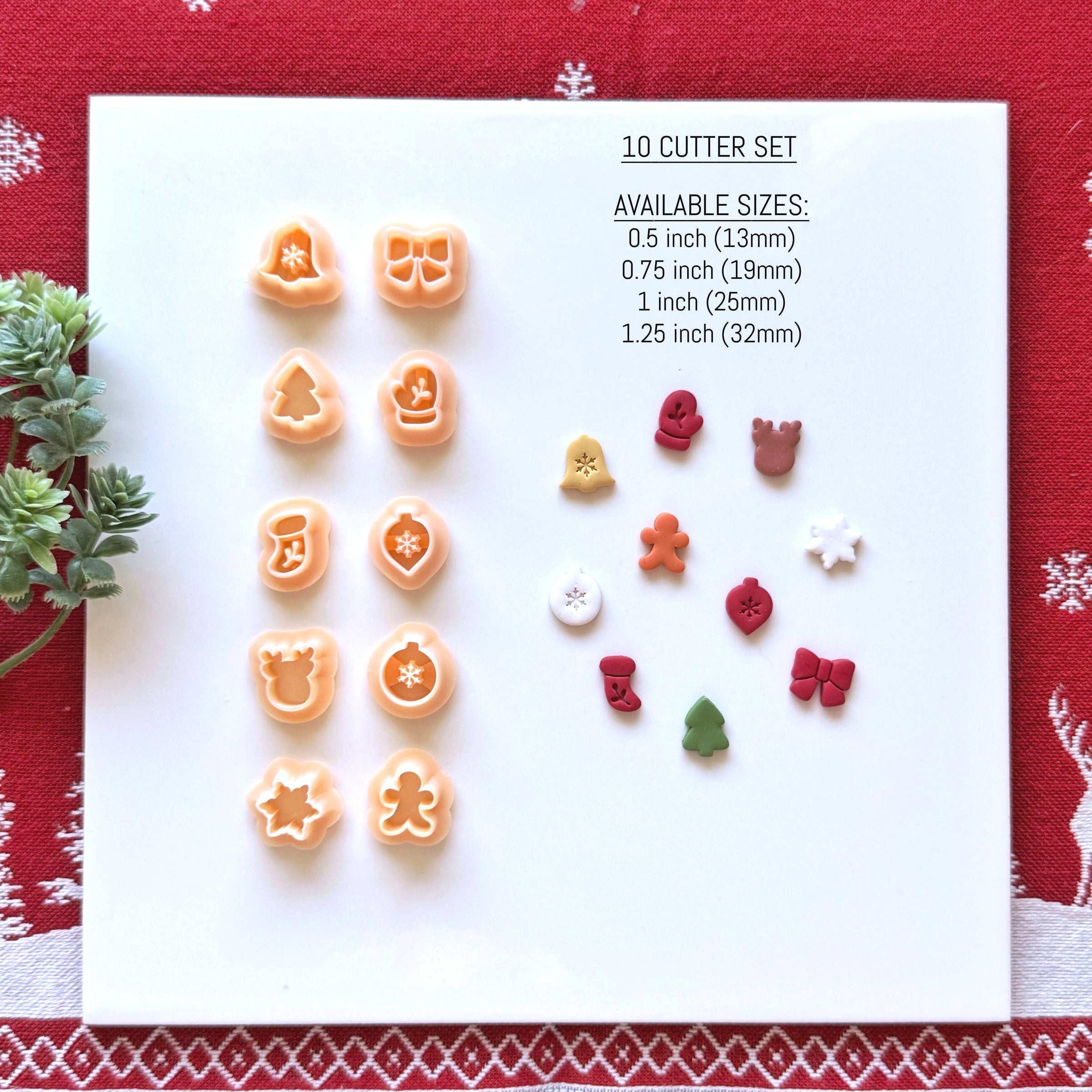 Christmas Miniatures Polymer Clay Cutter Set