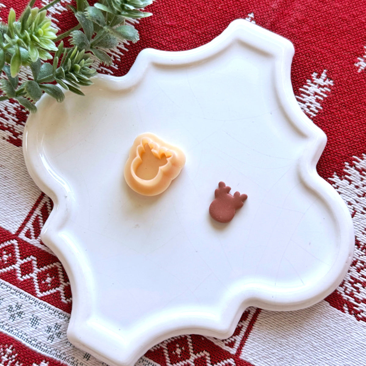 Reindeer Head Polymer Clay Cutter