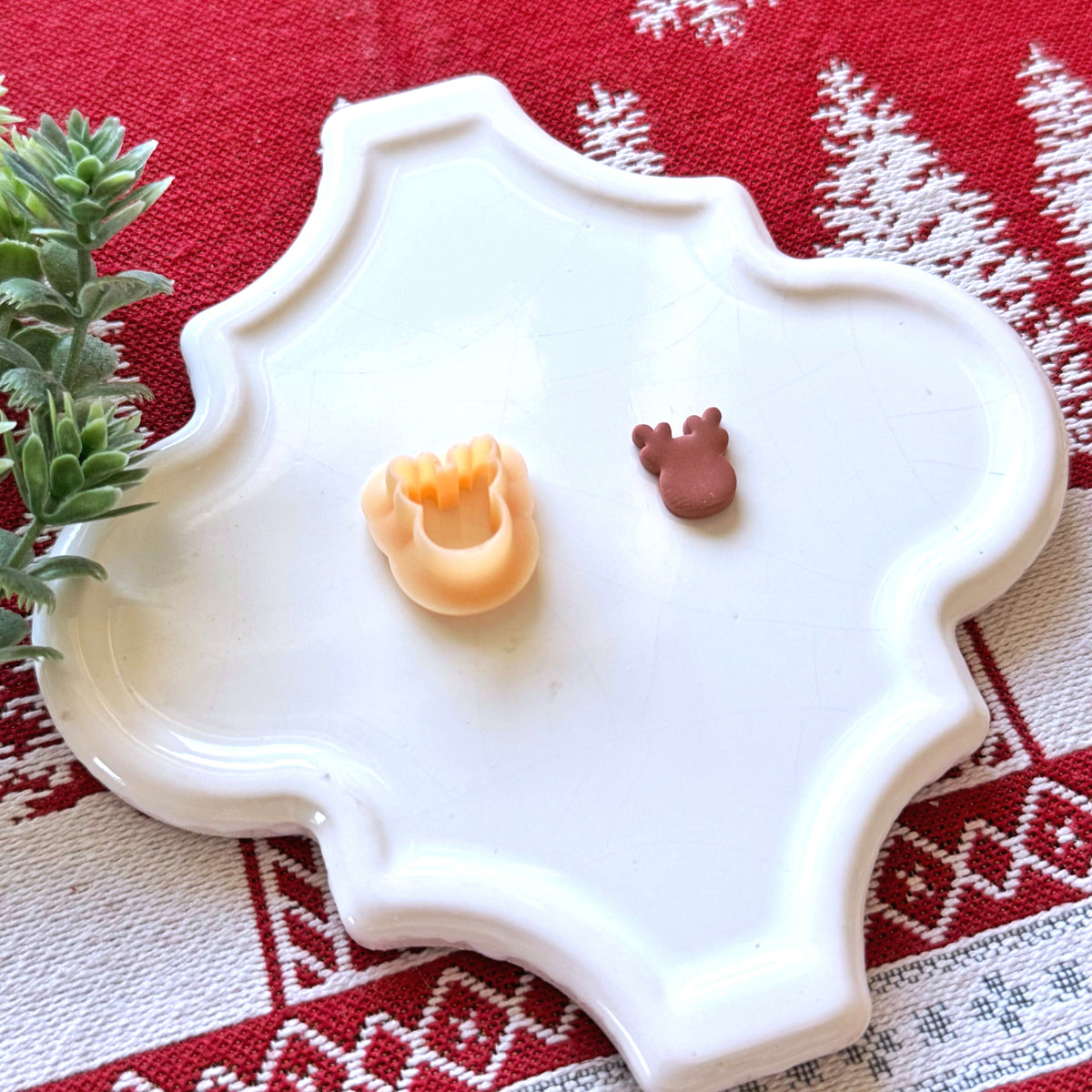 Reindeer Head Polymer Clay Cutter
