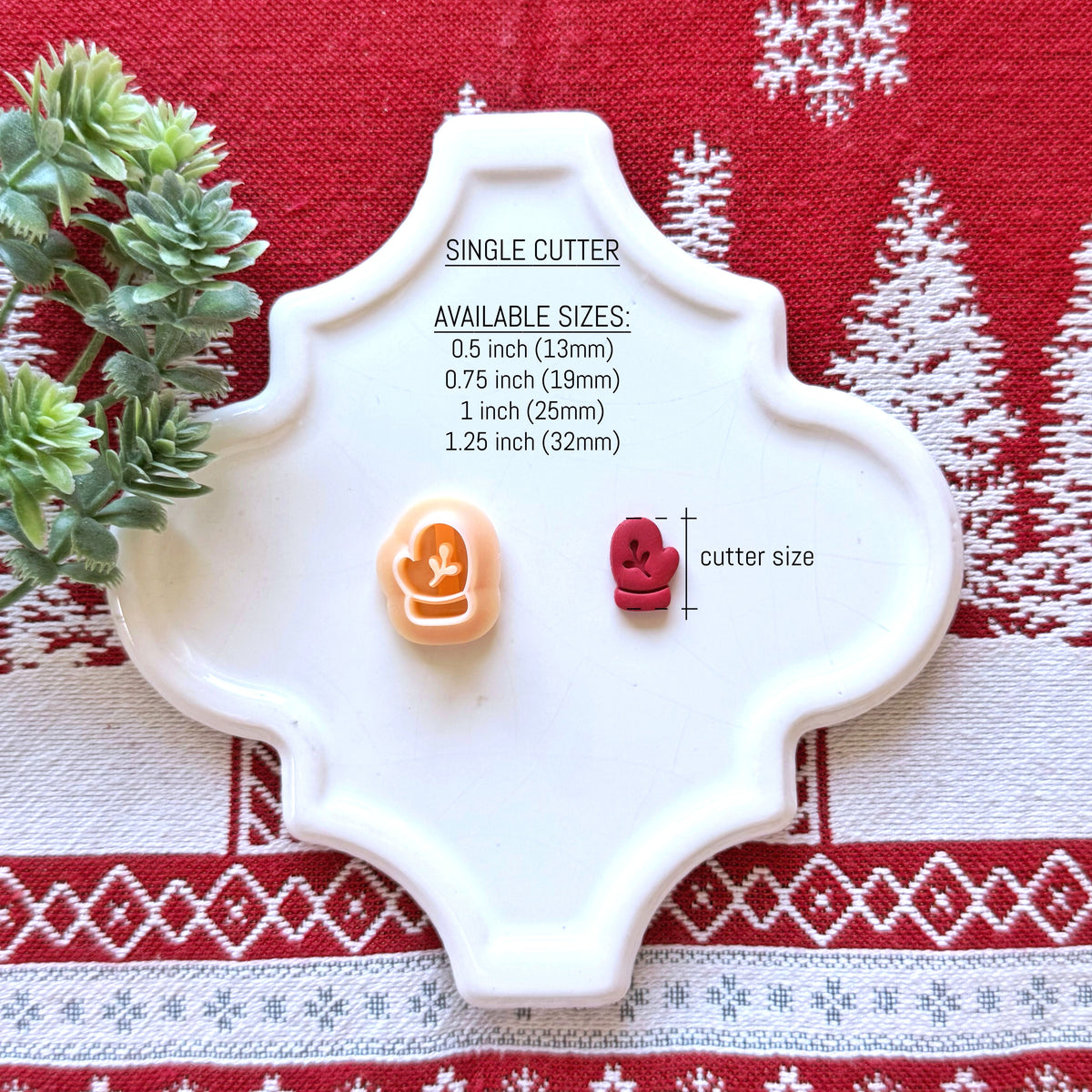 Holiday Mitten Polymer Clay Cutter