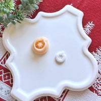 Round Christmas Ornament with Snowflake Polymer Clay Cutter