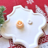 Round Christmas Ornament with Snowflake Polymer Clay Cutter
