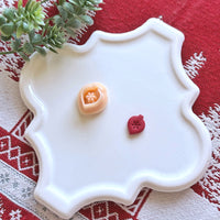 Teardrop Christmas Ornament with Snowflake Polymer Clay Cutter
