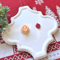 Teardrop Christmas Ornament with Snowflake Polymer Clay Cutter