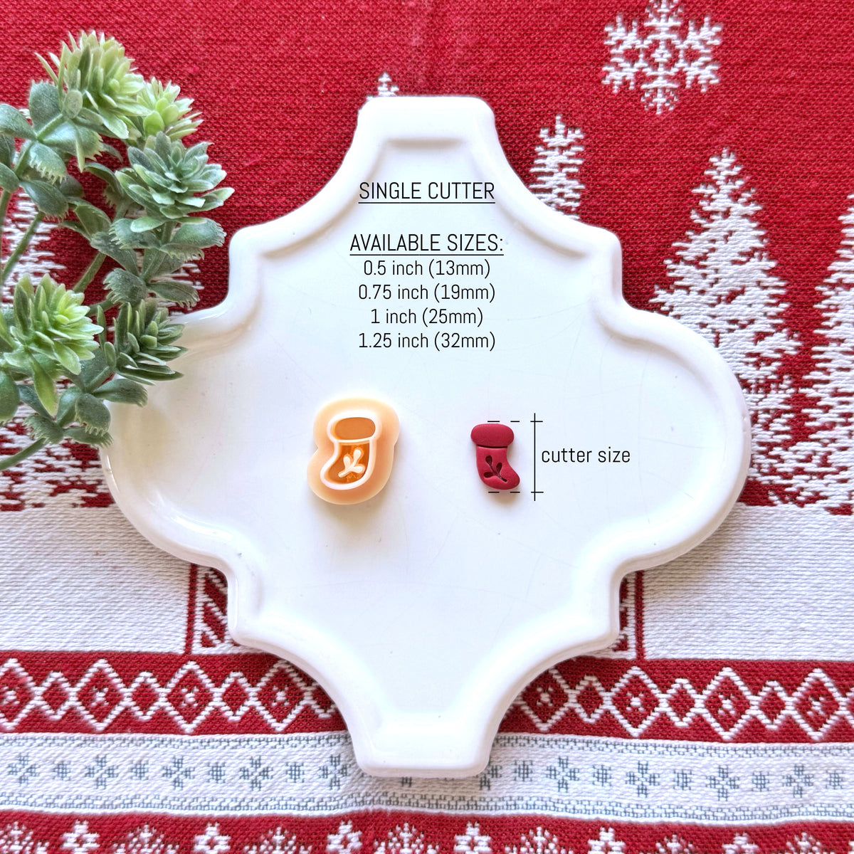 Holiday Stocking Polymer Clay Cutter