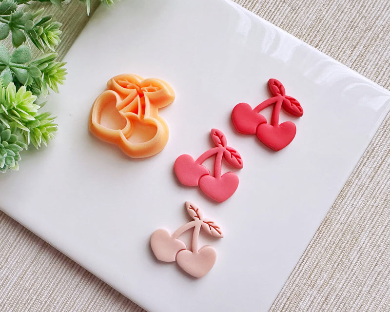 Heart Cherry Clay Cutter / Valentine's Day 2024