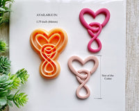 Infinity Cutout Heart Dangle Clay Cutter / Valentine's Day 2024