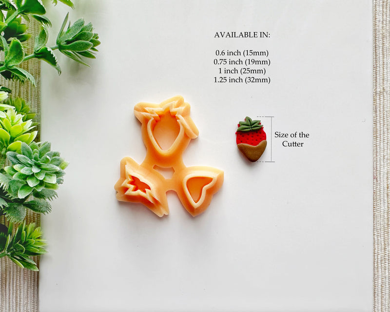 Chocolate Covered Strawberry Clay Cutter / Valentine's Day 2024