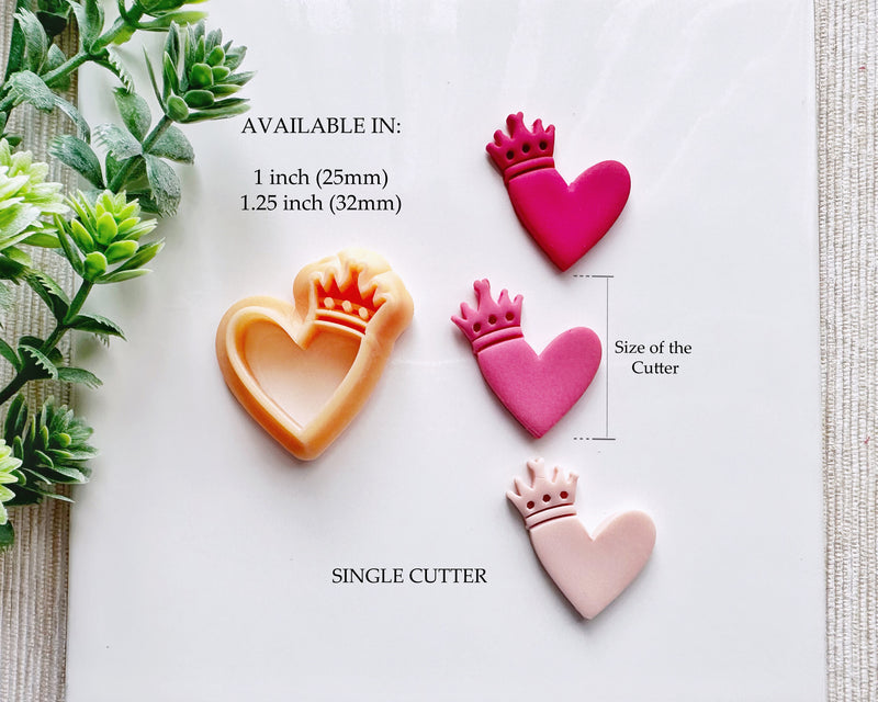 Crowned Heart Clay Cutter / Valentine's Day 2024