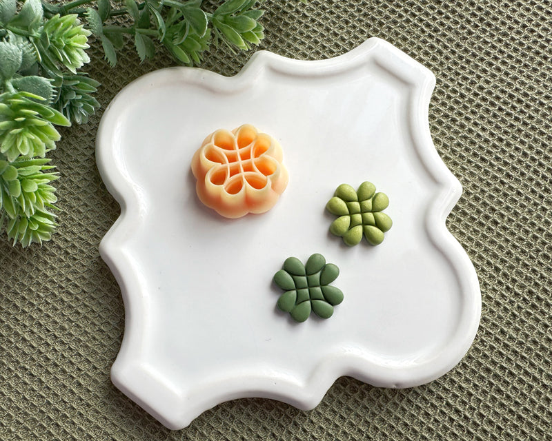 Ornate 4 Leaf Clover Clay Cutter / St Patrick 2024