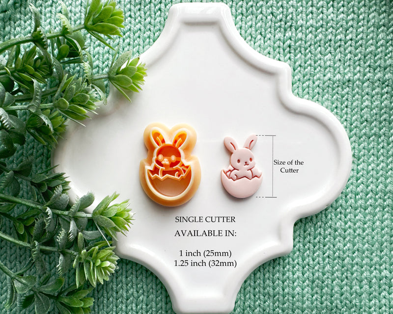 Cute Easter Egg Bunny Clay Cutter / Easter 2024