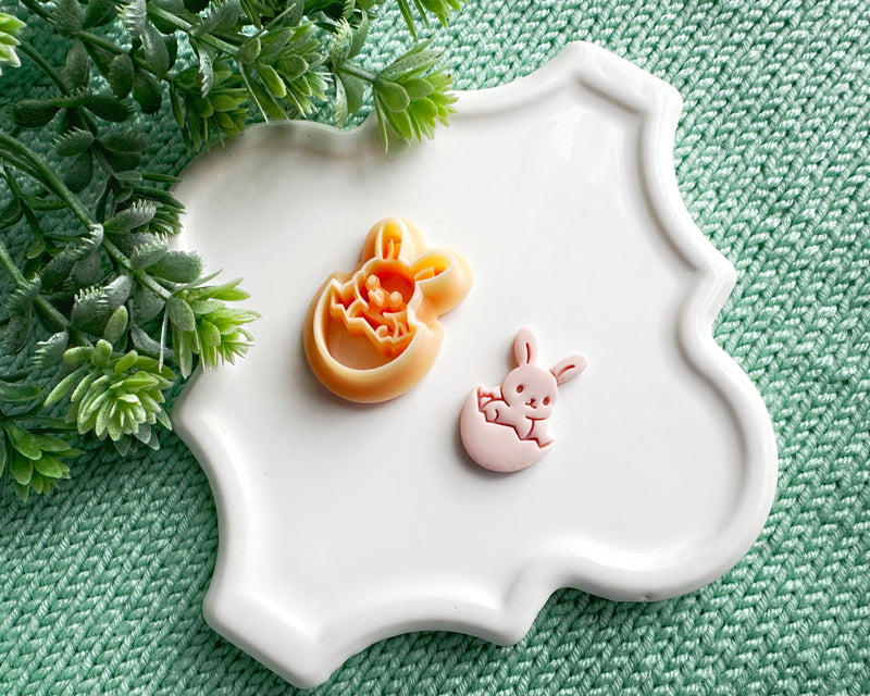 Cute Easter Egg Bunny Clay Cutter / Easter 2024