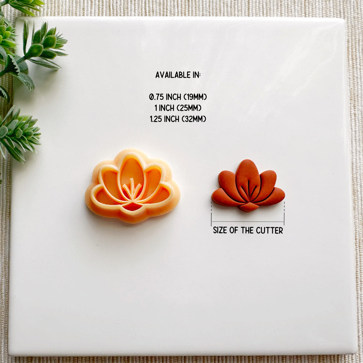 Embossed Lotus Spring Clay Cutter Set / Spring 2024