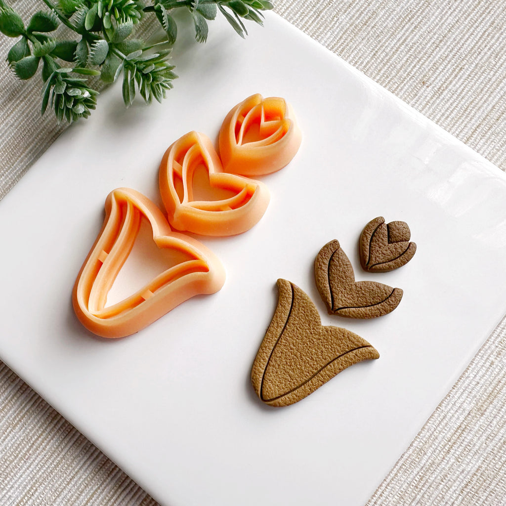 Spring Lock Clay Tulip 3 Piece Spring Dangle Clay Cutter Set / Spring 2024 – BabylonCutters