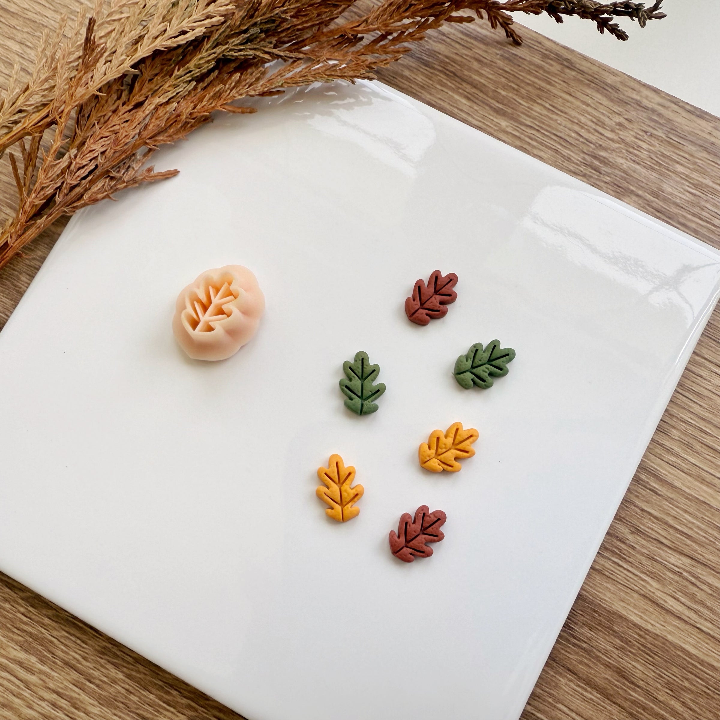 Oak Leaf Clay Cutter | Fall 2025 Earring Tool with Stud Size Option | 4 Sizes