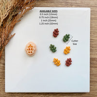 Oak Leaf Clay Cutter | Fall 2025 Earring Tool with Stud Size Option | 4 Sizes