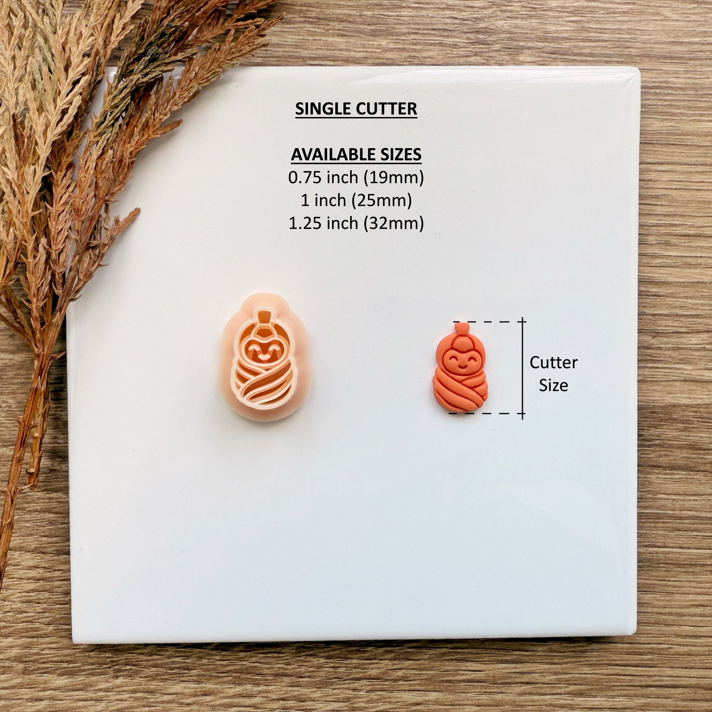Pumpkin Baby Clay Cutter | Fall & Halloween 2025 Jewelry Tool