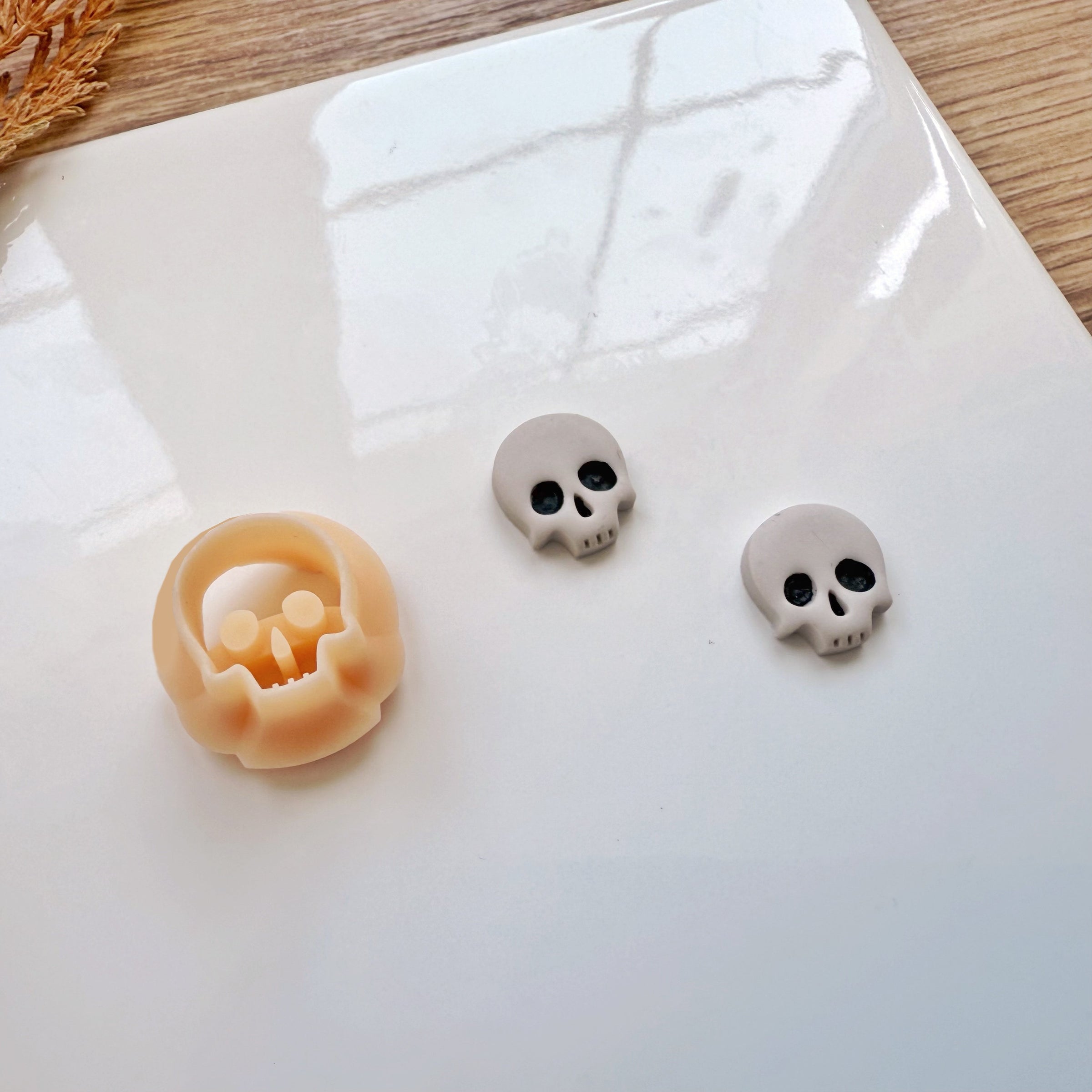 Skull Front Clay Cutter | Halloween 2025 Earring Tool | 4 Sizes