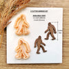Bigfoot Clay Cutter | Cryptid Sasquatch Earring Tool | Fall Halloween 2025 | Optional Mirror | 2 Sizes