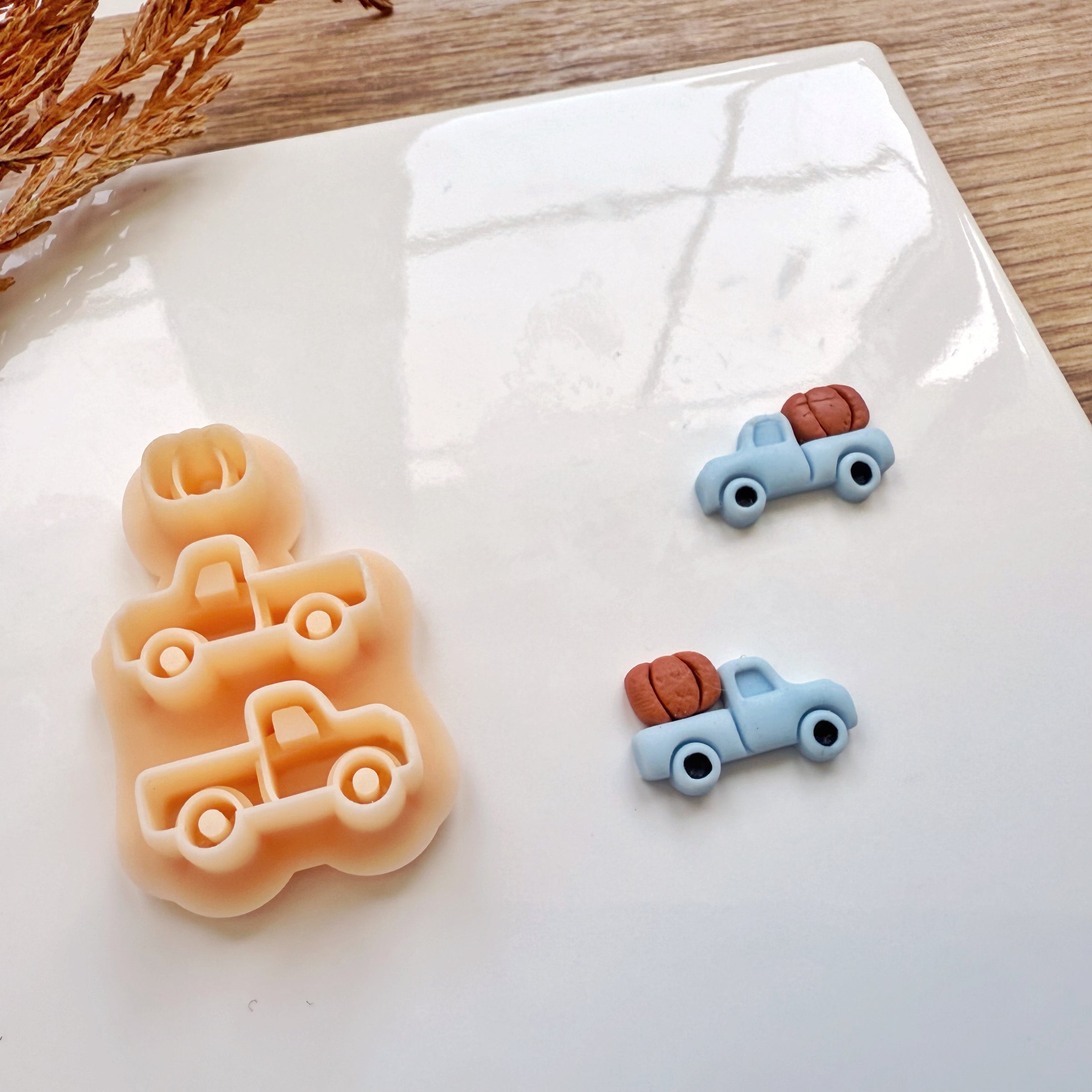 Pumpkin Truck Clay Cutter | Mirrored Earring Pair Tool | Fall 2025 | 3 Sizes