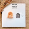 RIP Tombstone Clay Cutter | Halloween 2025 Gravestone Earring Tool | Optional Mirror | 2 Sizes