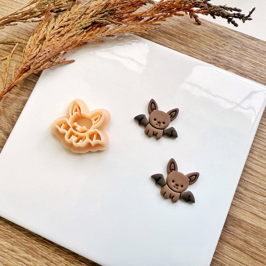 Bat Cutter Bat Dog Clay Cutter | Halloween 2025 Earring Tool | Optional Mirror ...
