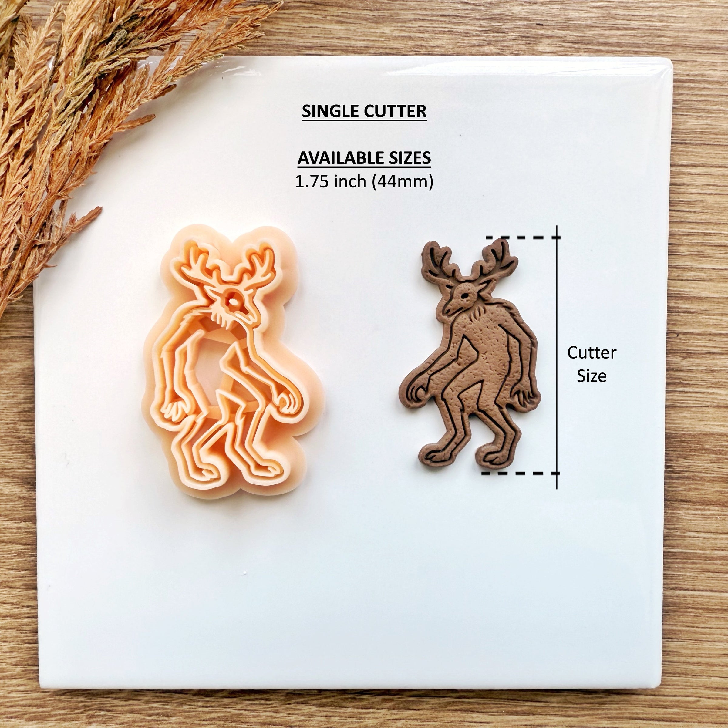 Wendigo Clay Cutter | Cryptid Polymer Clay Cutter | 1.75 inch Earring Tool | Optional Mirror | Fall Halloween 2025