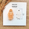 Spooky Ghost Clay Cutter | 2 Inch Polymer Clay Earring Tool | Halloween 2025 Ghost Design | Optional Mirror