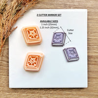 Spellbook Clay Cutter | Witchy Earring Tool | Halloween 2025 | Optional Mirror | 2 Sizes