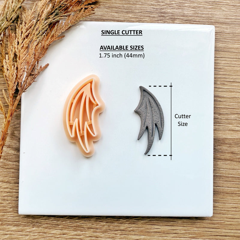Bat Wing Clay Cutter | 1.75 inch Earring Cutter | Optional Mirror | Gothic Halloween Earring Tool | Fall Halloween 2025
