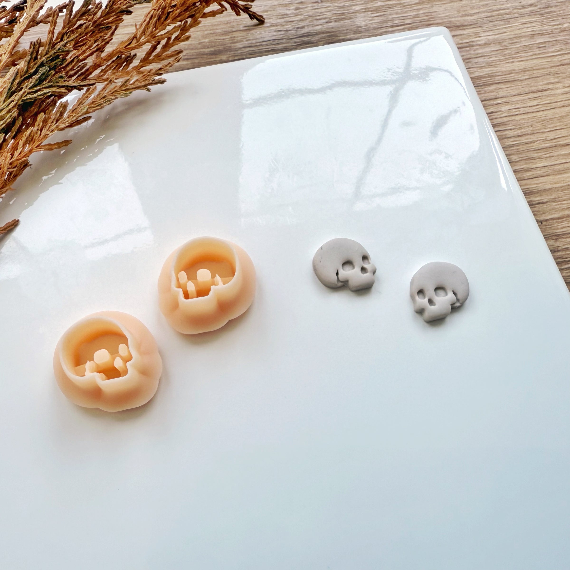 Side View Skull Clay Cutter | Halloween 2025 Earring Tool | Optional Mirror Set