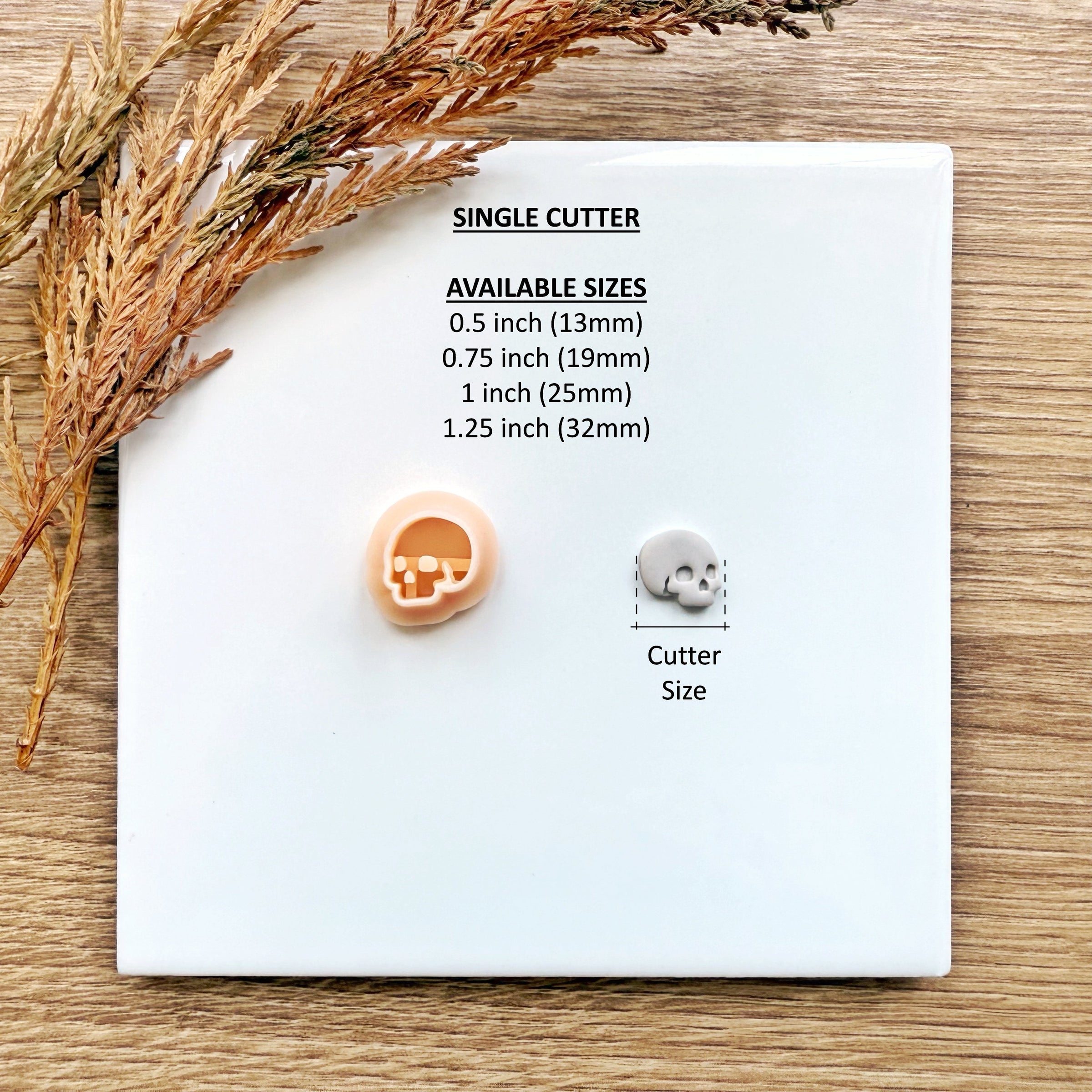 Side View Skull Clay Cutter | Halloween 2025 Earring Tool | Optional Mirror Set