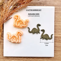 Loch Ness Monster Clay Cutter | 1.25 Inch Polymer Clay Earring Tool | Cryptid Halloween Fall 2025 | Optional Mirror