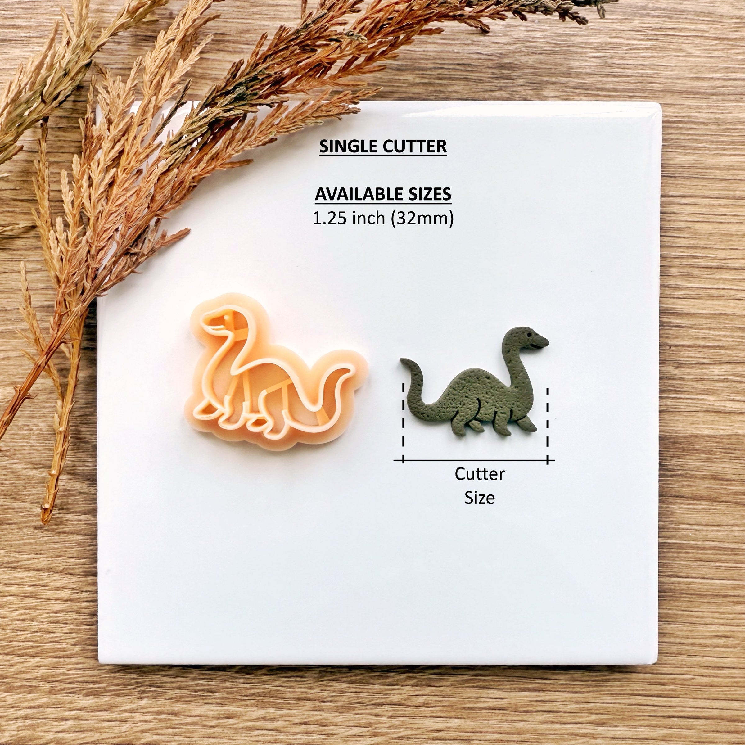 Loch Ness Monster Clay Cutter | 1.25 Inch Polymer Clay Earring Tool | Cryptid Halloween Fall 2025 | Optional Mirror