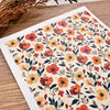 Autumn Florals Polymer Clay Transfer Sheet – Fall Floral Pattern for Earrings & Jewelry