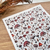 Autumn Mushroom Polymer Clay Transfer Sheet – Fall Forest Design for Earrings & Charms (3.9"x5")