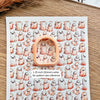 Cute Ghosts Polymer Clay Transfer Sheet – Kawaii Halloween Design for Earrings & Studs (3.9"x5")