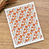 Pumpkin Patch Polymer Clay Transfer Sheet – Orange & White Fall Pumpkins (3.9"x5")