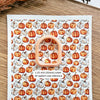 Pumpkin Patch Polymer Clay Transfer Sheet – Orange & White Fall Pumpkins (3.9"x5")