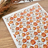 Pumpkin Patch Polymer Clay Transfer Sheet – Orange & White Fall Pumpkins (3.9"x5")