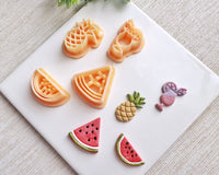 Fruit Clay Cutter Set – Pineapple, Watermelon & Cocktail Summer Polymer Clay Cutters