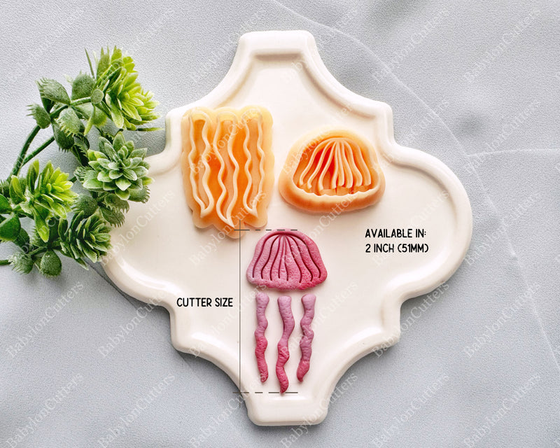 Jellyfish Clay Cutter Set – Ocean-Themed Polymer Clay Cutters for Earrings & Crafts