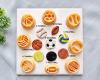 Sports Ball Clay Cutter Set – Football, Basketball & More Polymer Clay Cutters